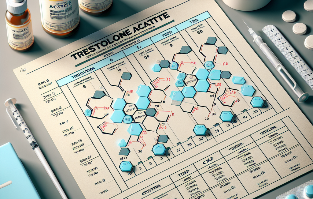 Sample cycle plan for trestolone acetato: 8 weeks