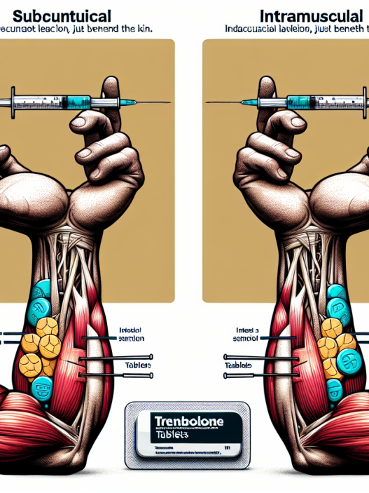 Subcutaneous vs intramuscular administration of trenbolone compresse